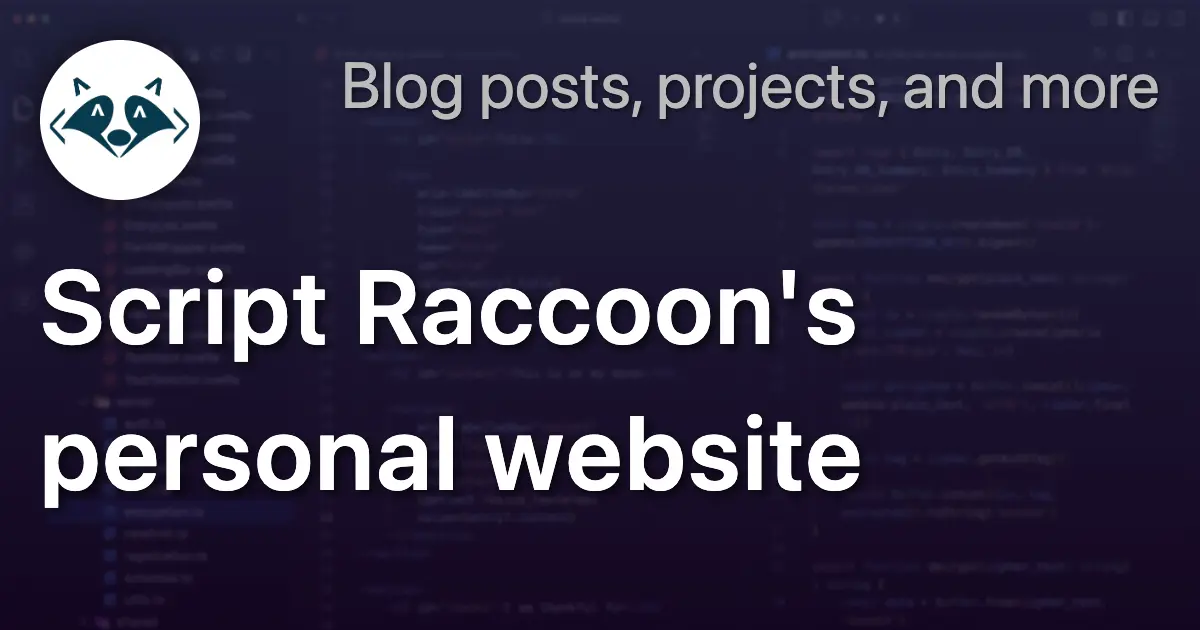 Script Raccoon – Web developer