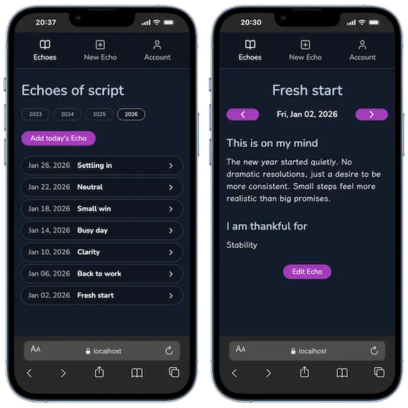 screenshot of the application