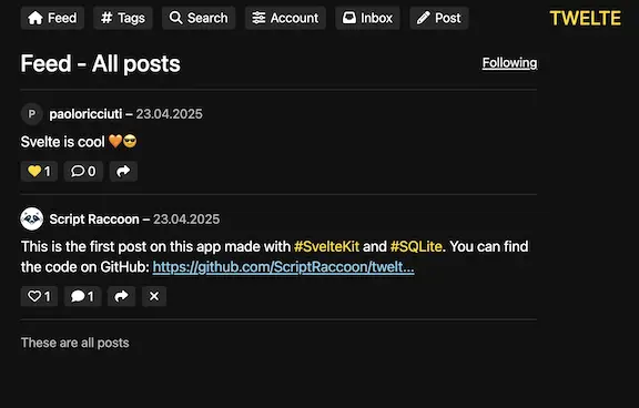 screenshot of the application