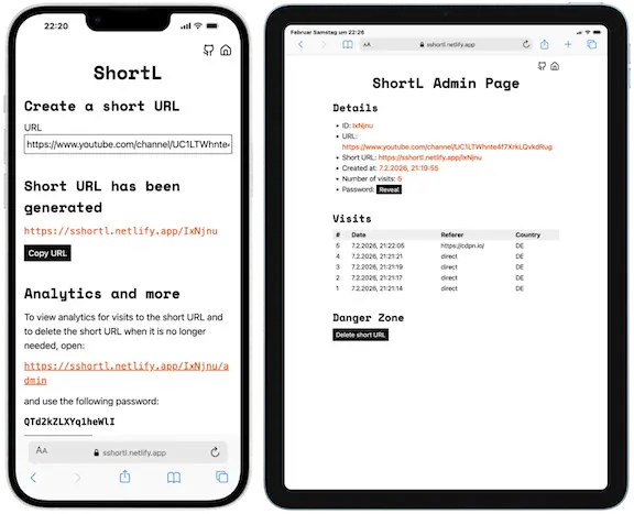 screenshot of the application